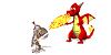 Dragon and warrior